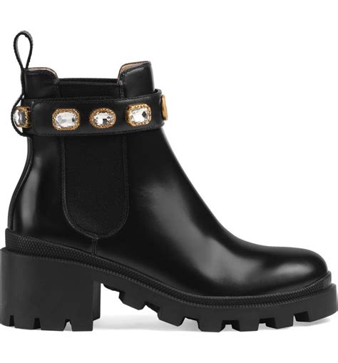 Gucci trip bootie with jewels